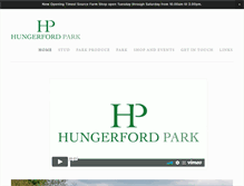 Tablet Screenshot of hungerfordpark.com